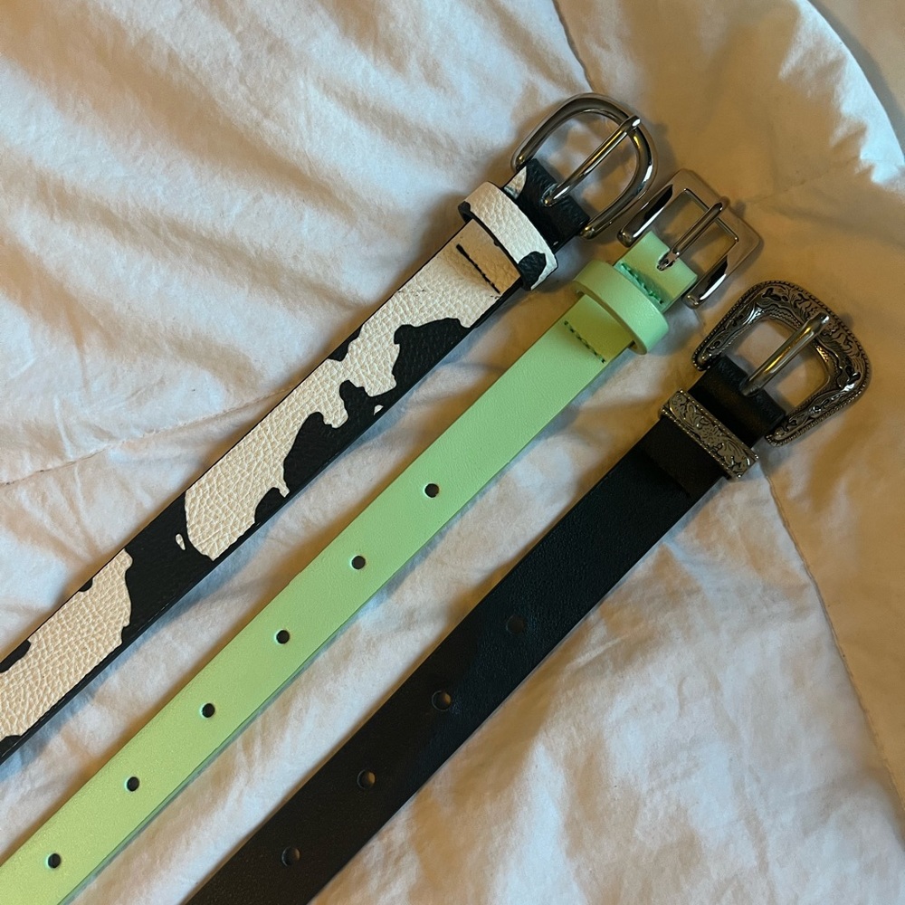 3-Piece Skinny Belt Set
